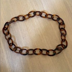 Tortoise shell plastic necklace
